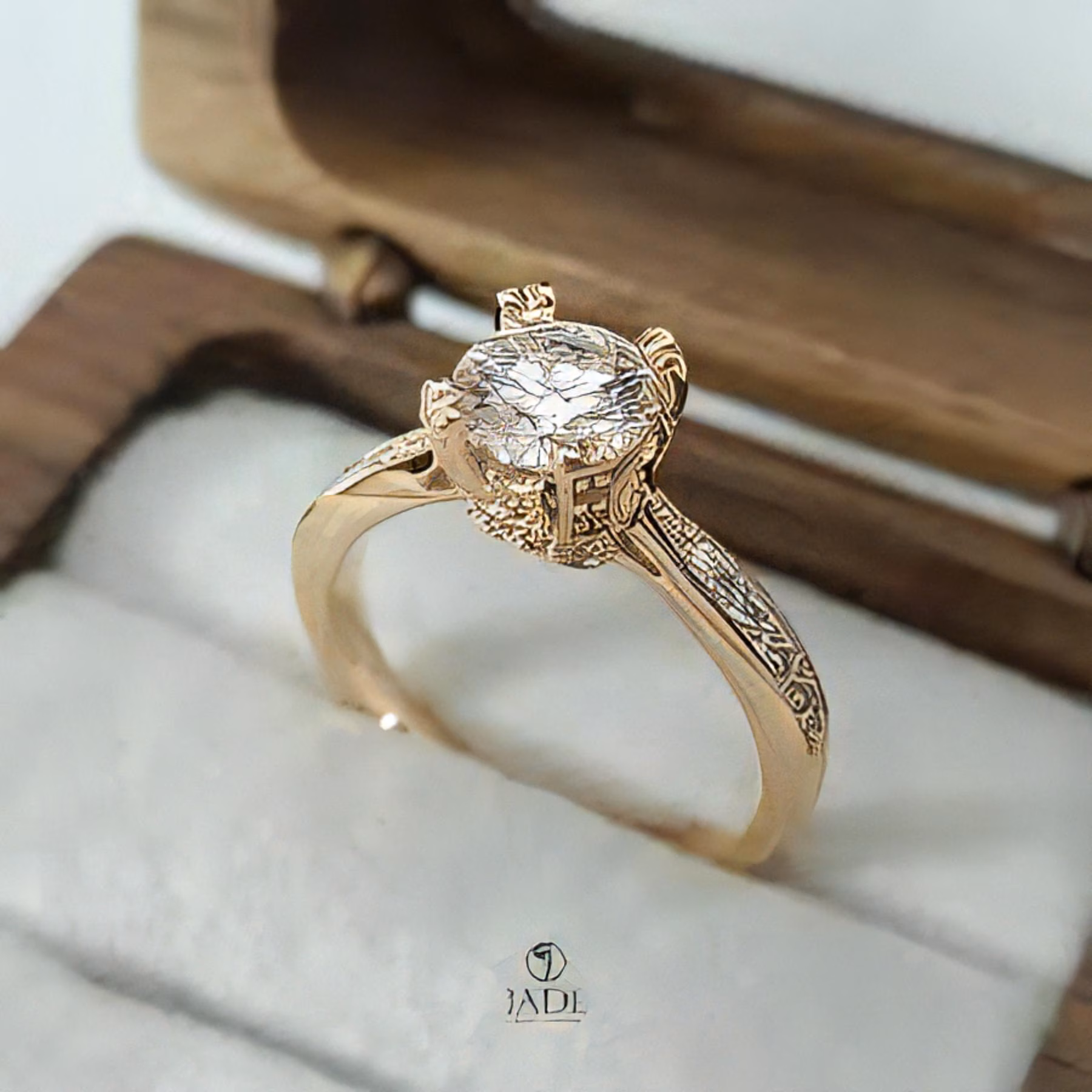Anillo Mi Poesía de compromiso en Oro18k