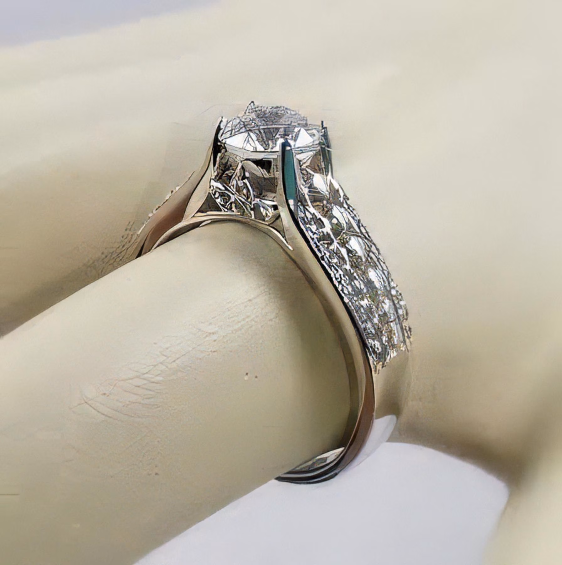 Anillo Daniela de Compromiso en Plata