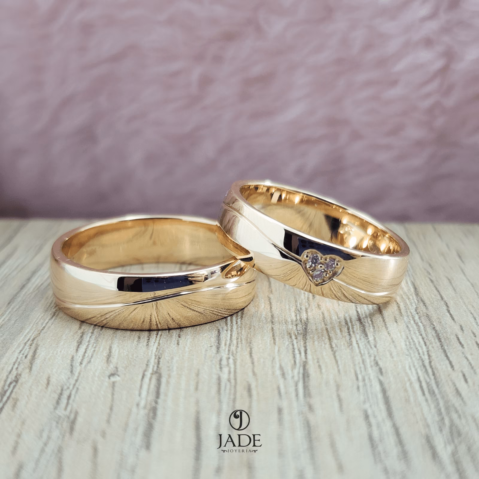 Alianzas Mi Corazón es Tuyo en oro de 18k