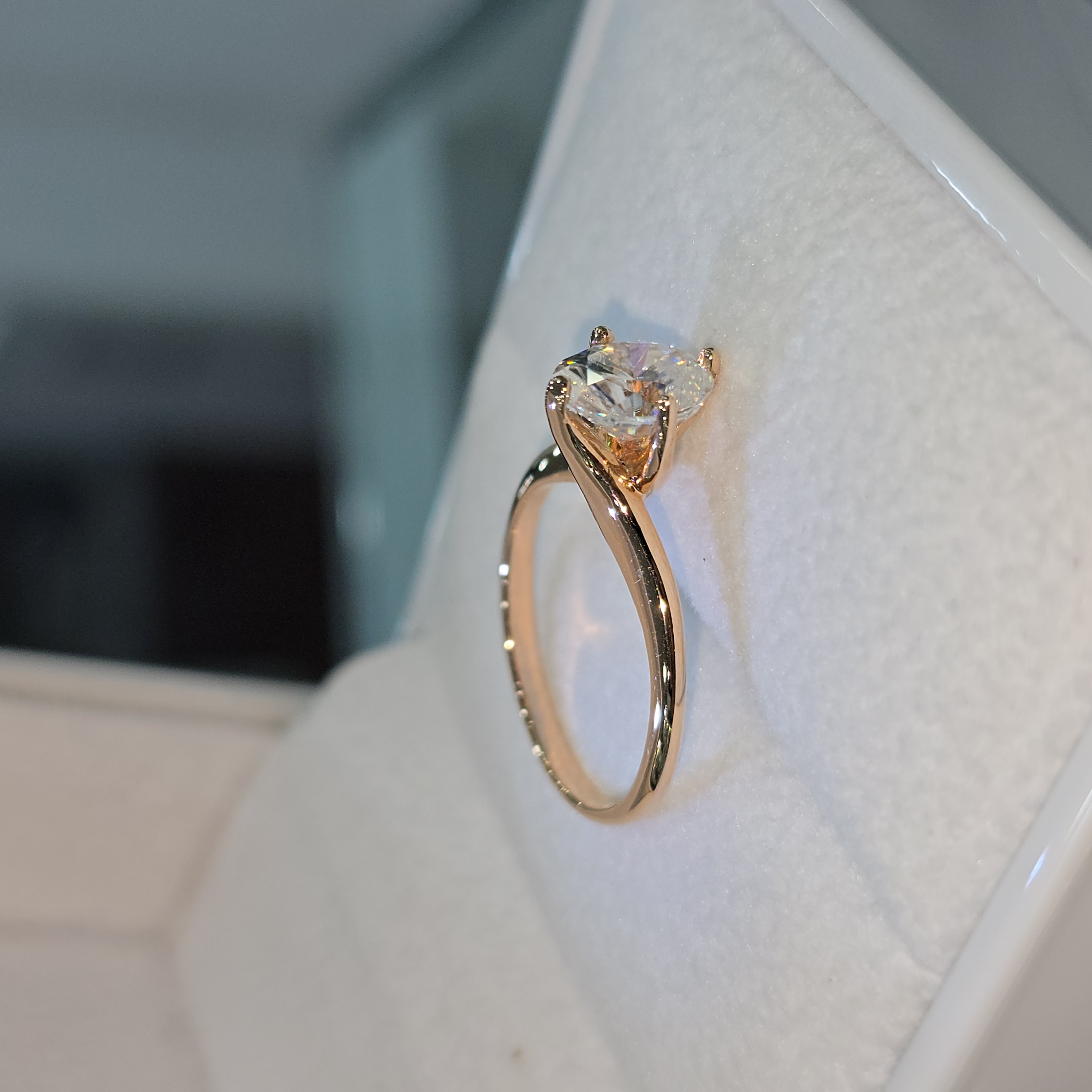 Anillo de compromiso con Moissanite "Amor verdadero"