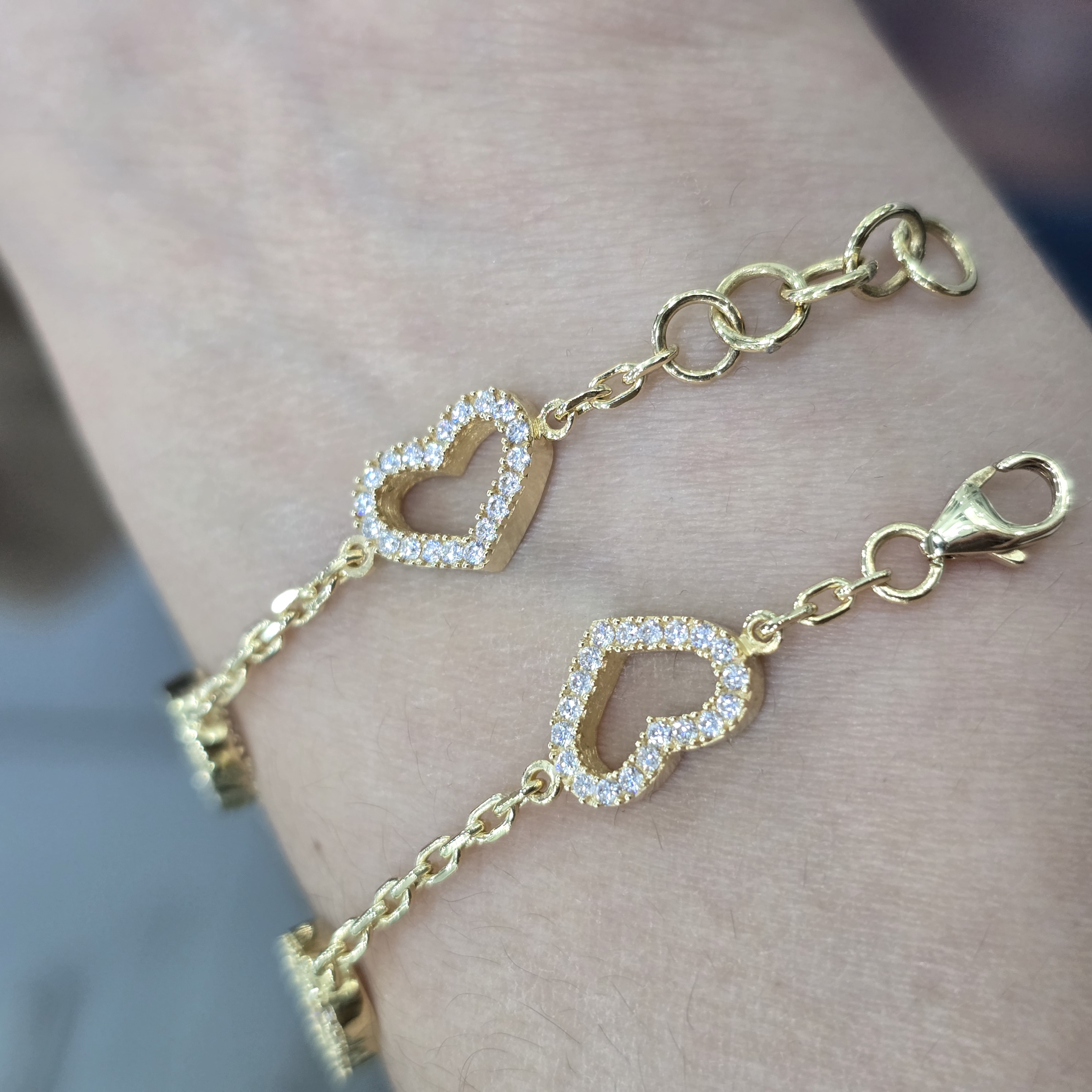 Pulsera Moissanite "Corazón"