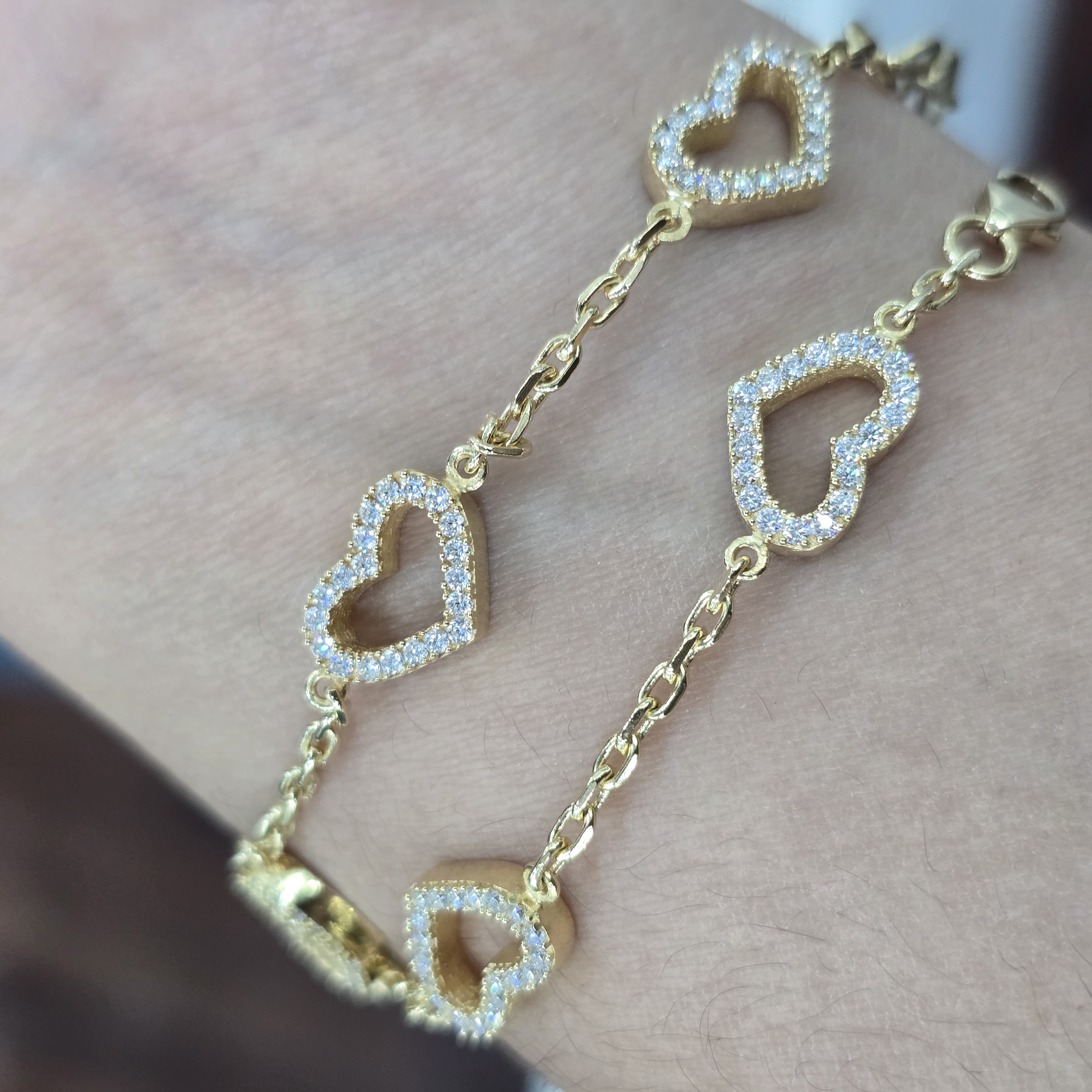 Pulsera Moissanite "Corazón"