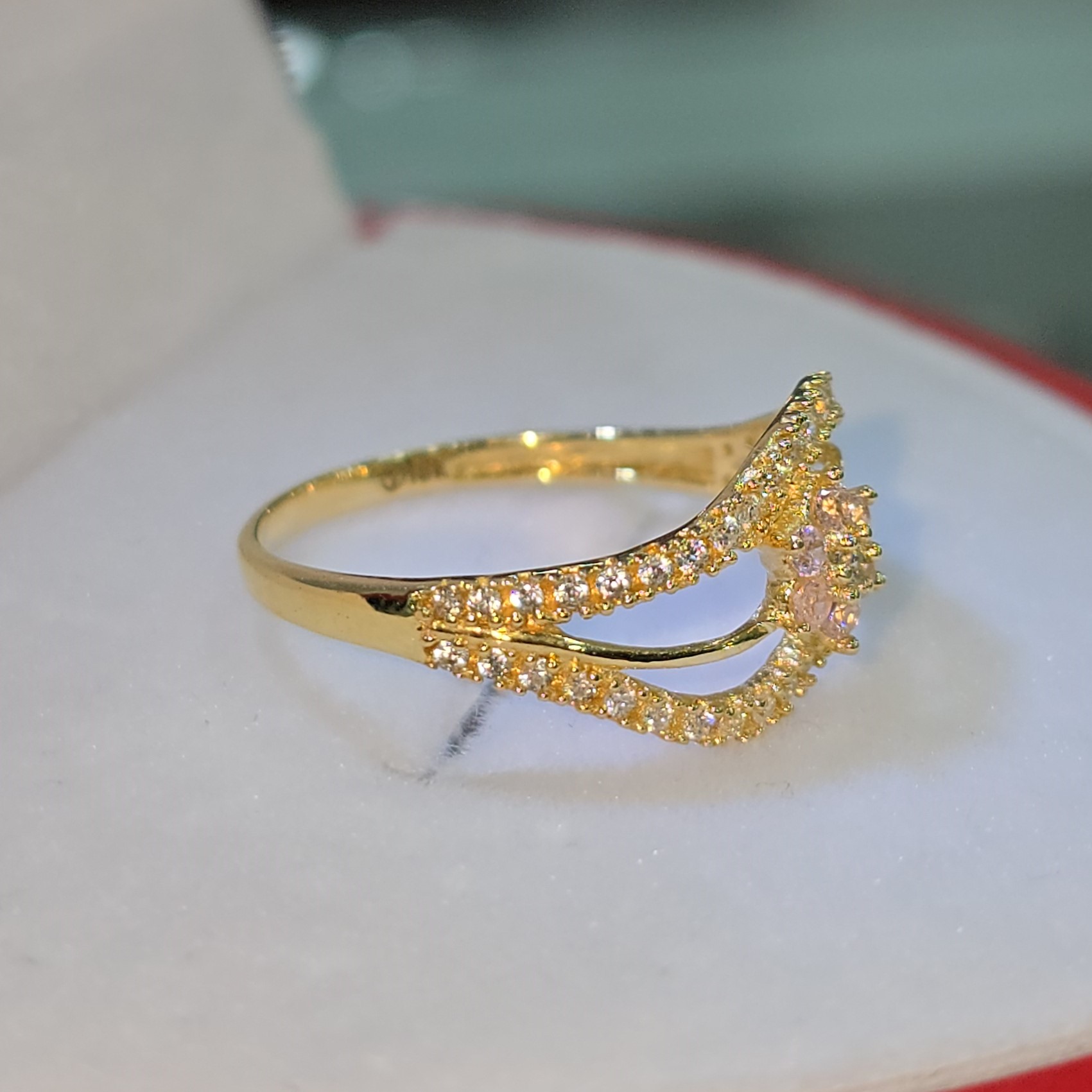 Cintillo "Circón Oro Puro"