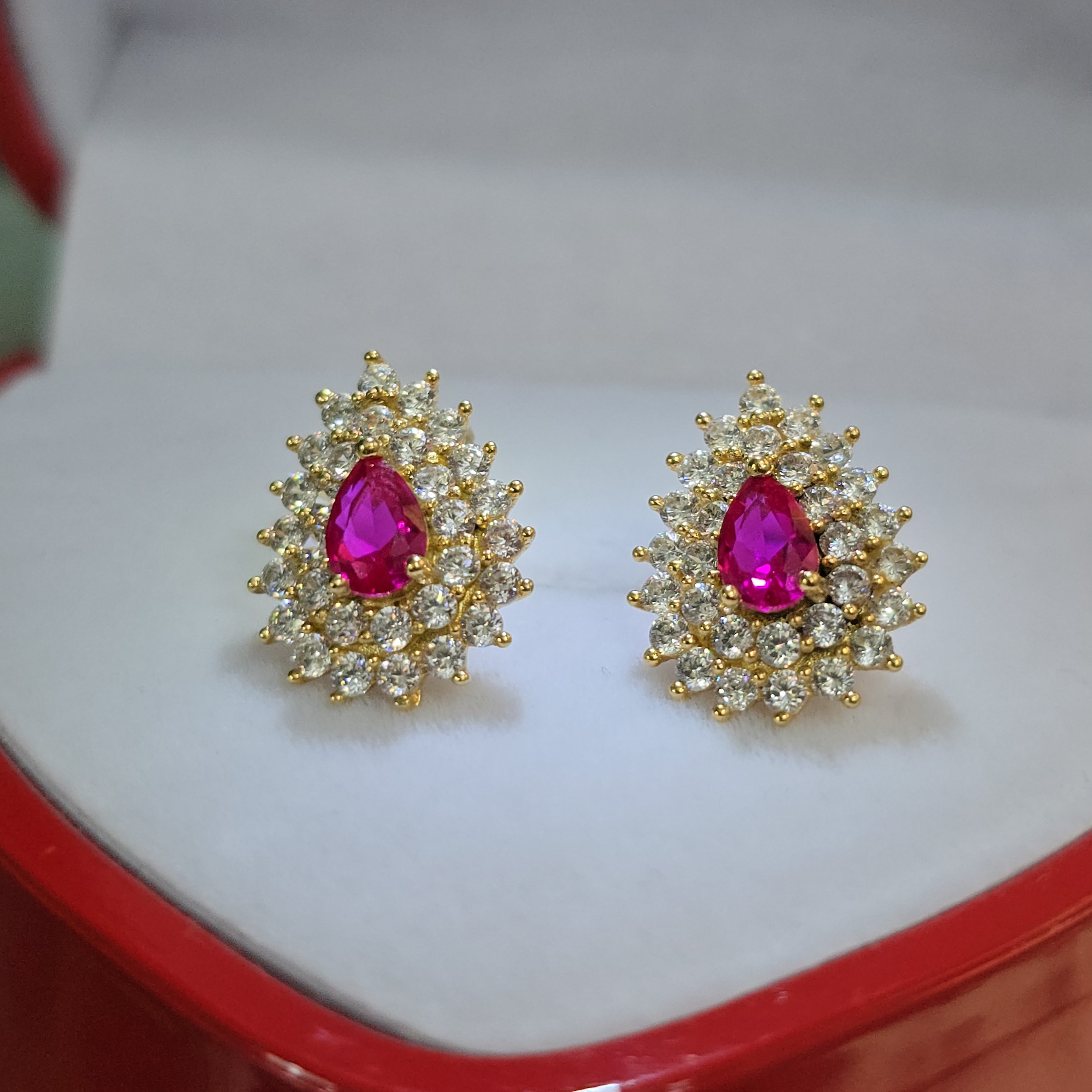 Aretes "Circón Luxury Rose"