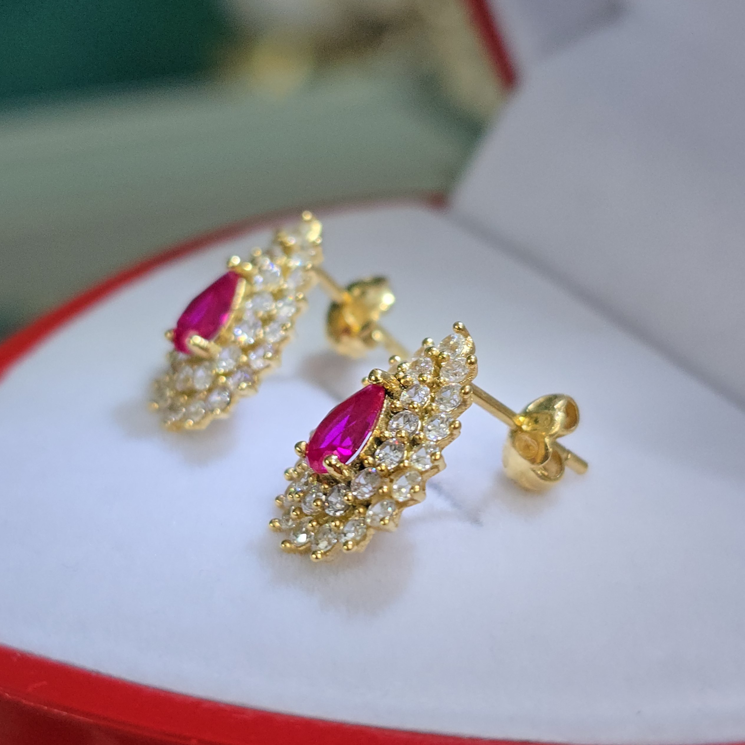 Aretes "Circón Luxury Rose"