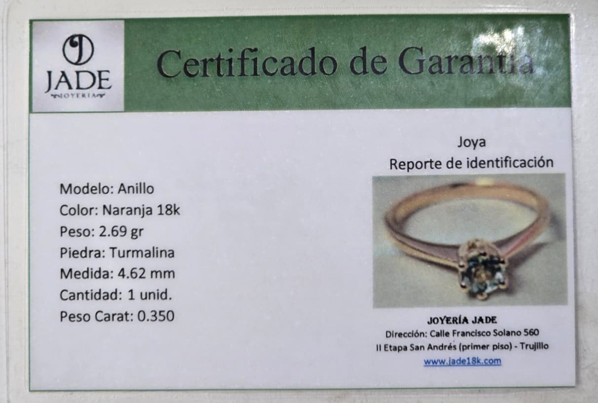 Anillo "Turmalina de Ensueño"