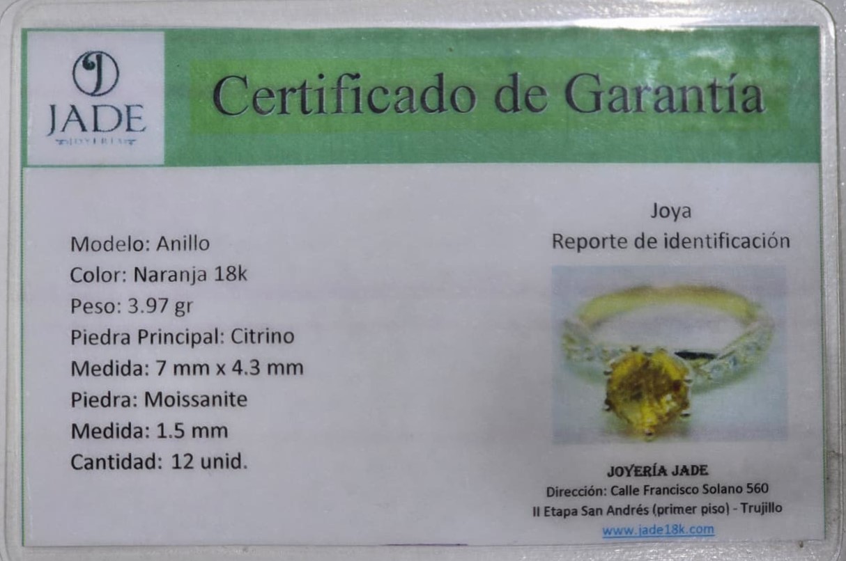Anillo "Citrino de Amor"