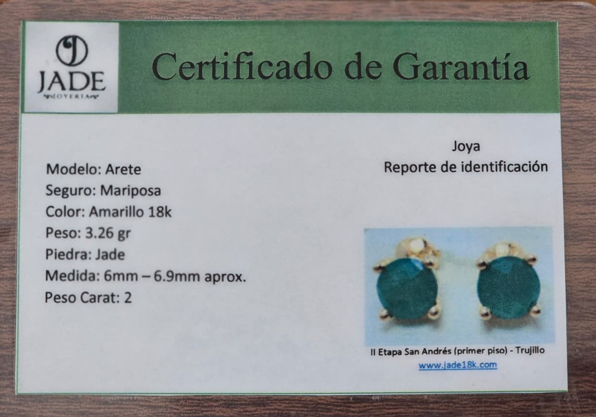 Aretes Piedra Natural "Encanto Jade"