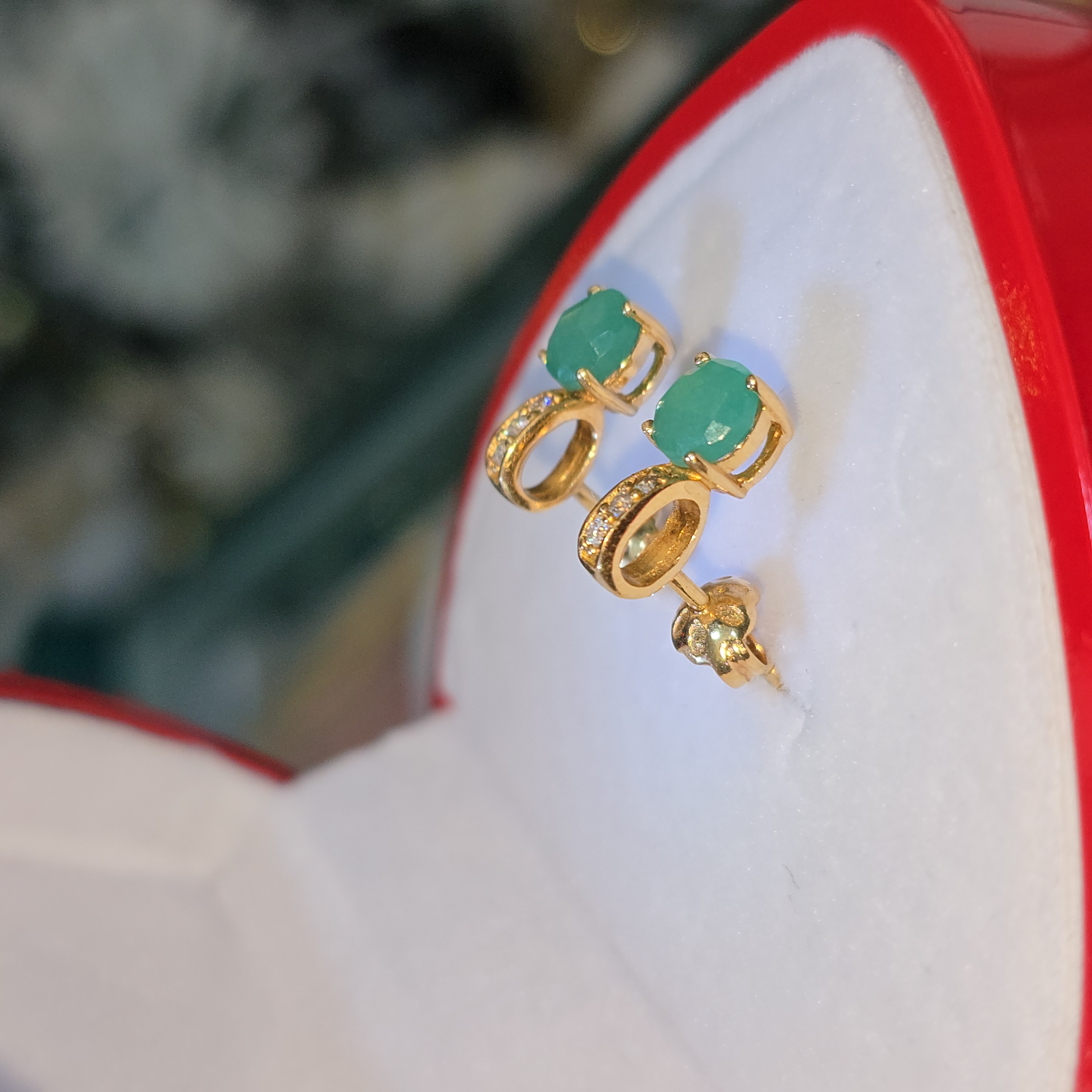 Aretes de Piedra Natural "Jade"