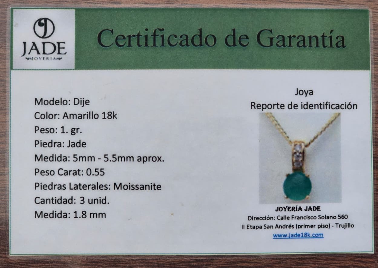 Dije Piedra Natural "Jade Central"
