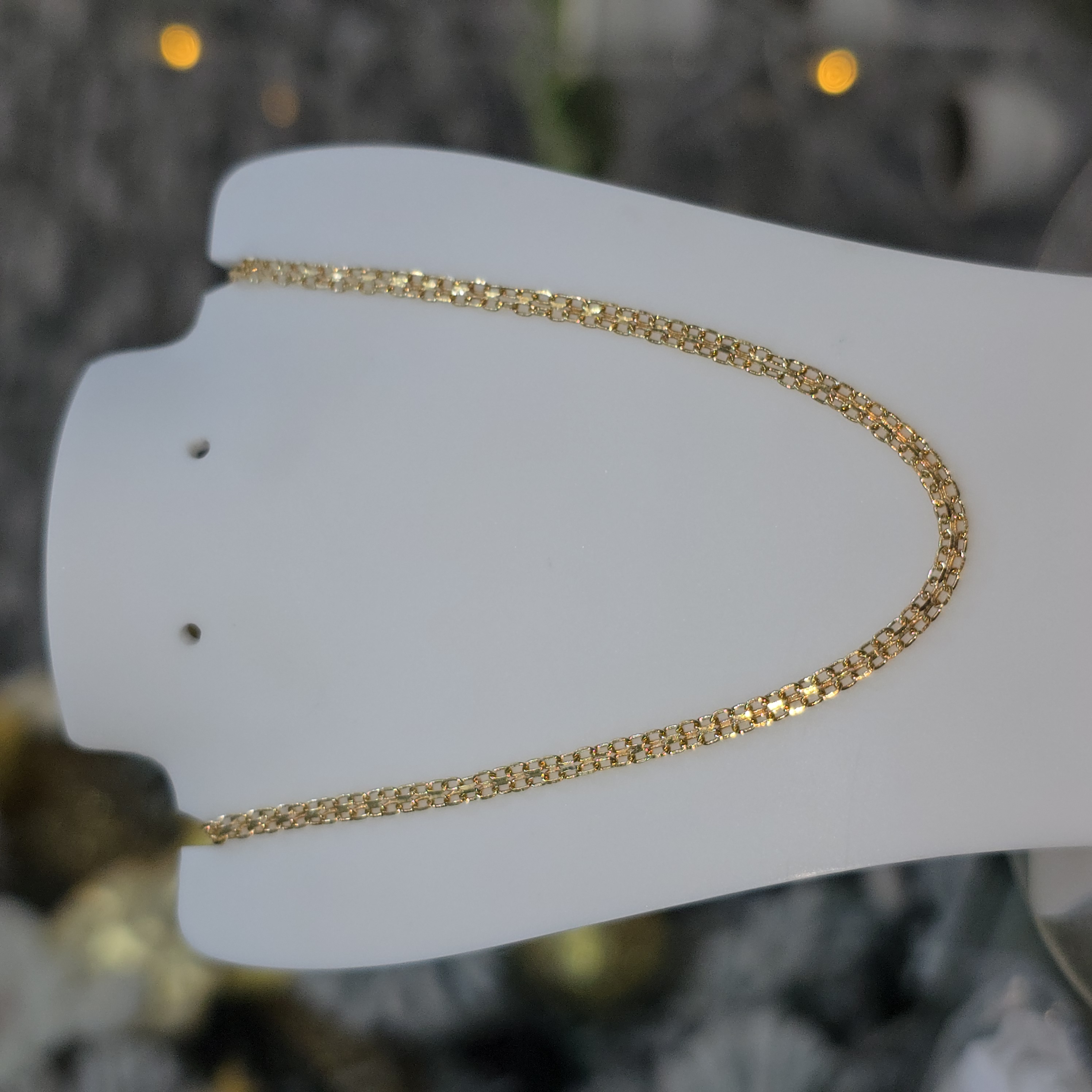 Cadena "Tejido Chino Dorada"