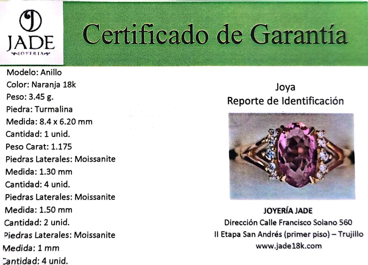 Anillo “Turmalina Mar Bella”