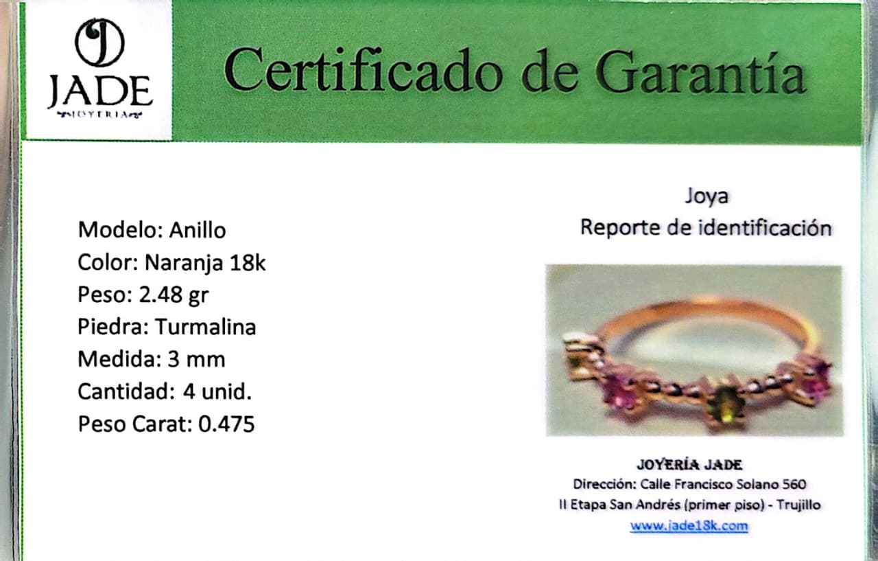 Anillo "Corona de Turmalinas"