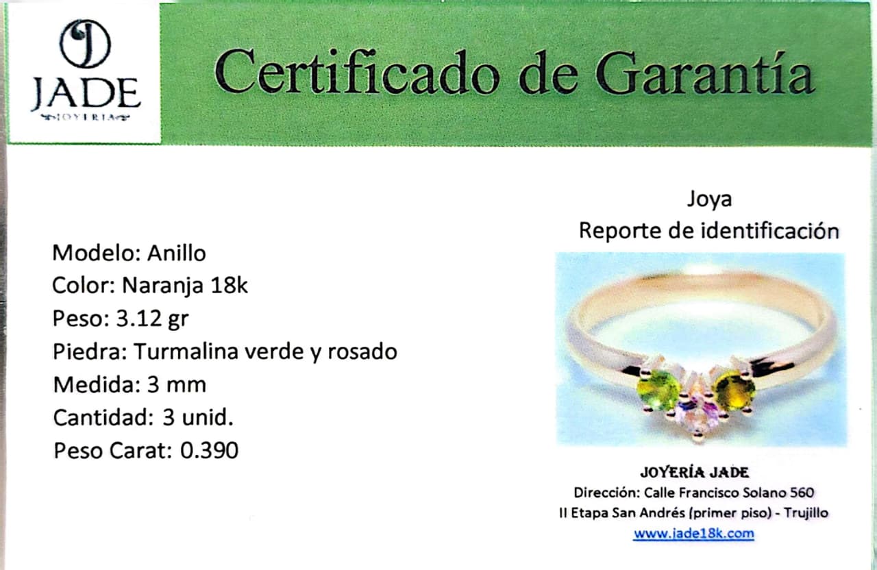 Anillo "Trio Turmalinas