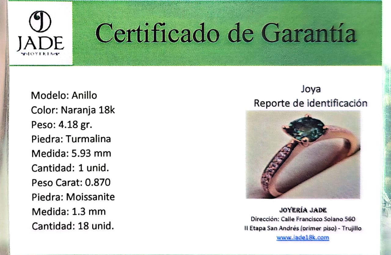 Anillo "Turmalina Majestuosa"