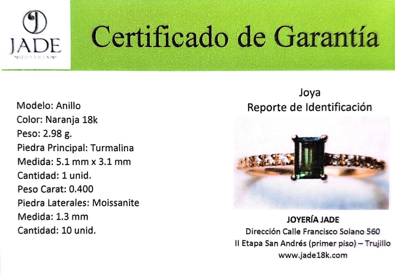 Anillo " Turmalina de Lujo"