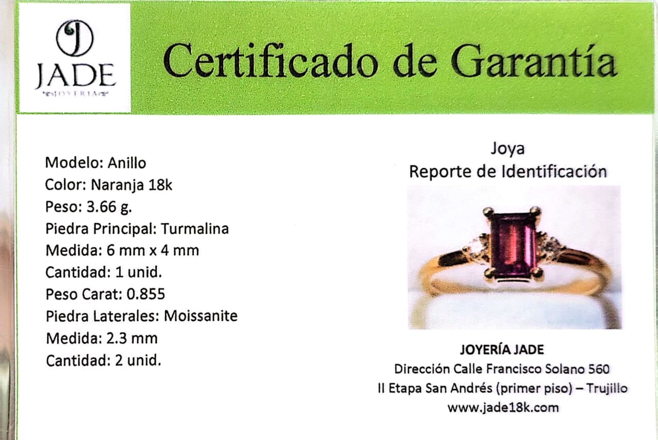 Anillo " Turmalina Noble"