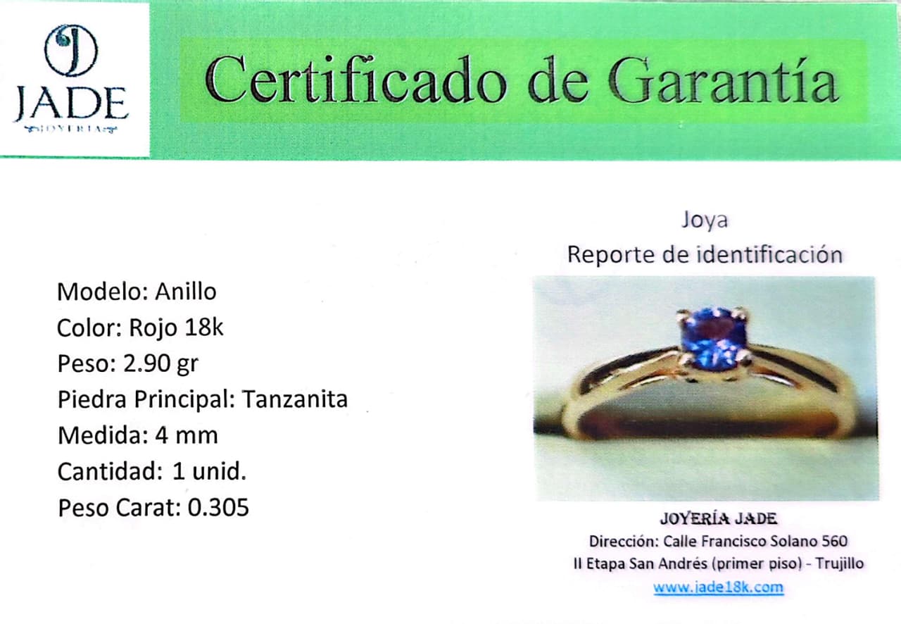 Anillo "Tanzanita Mística"