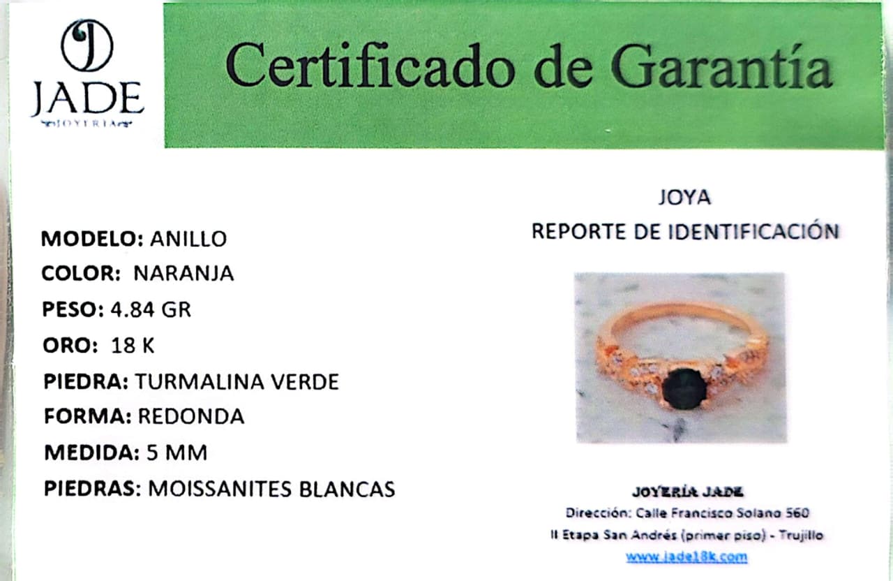 Anillo " Turmalina Aura"