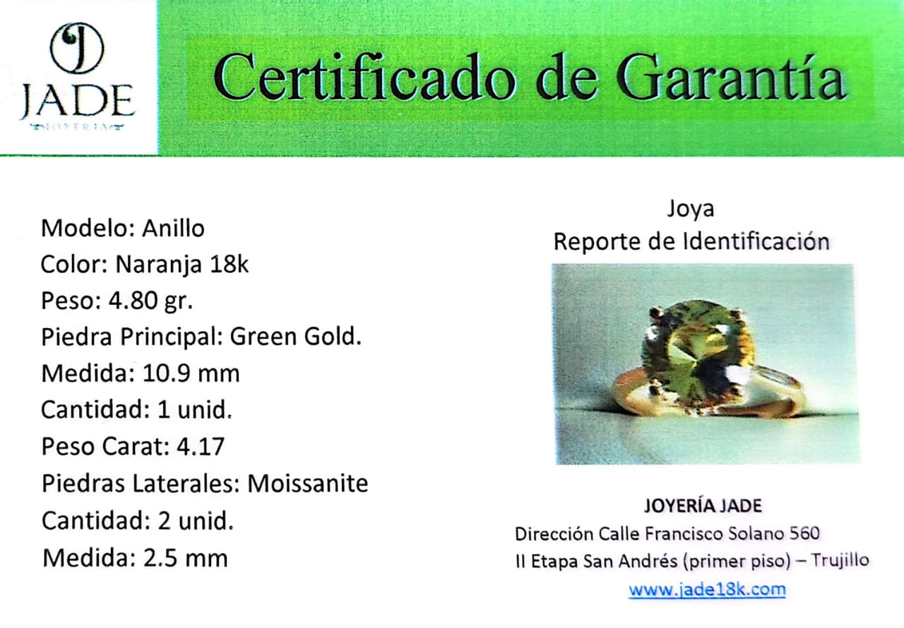 Anillo “Green Gold”