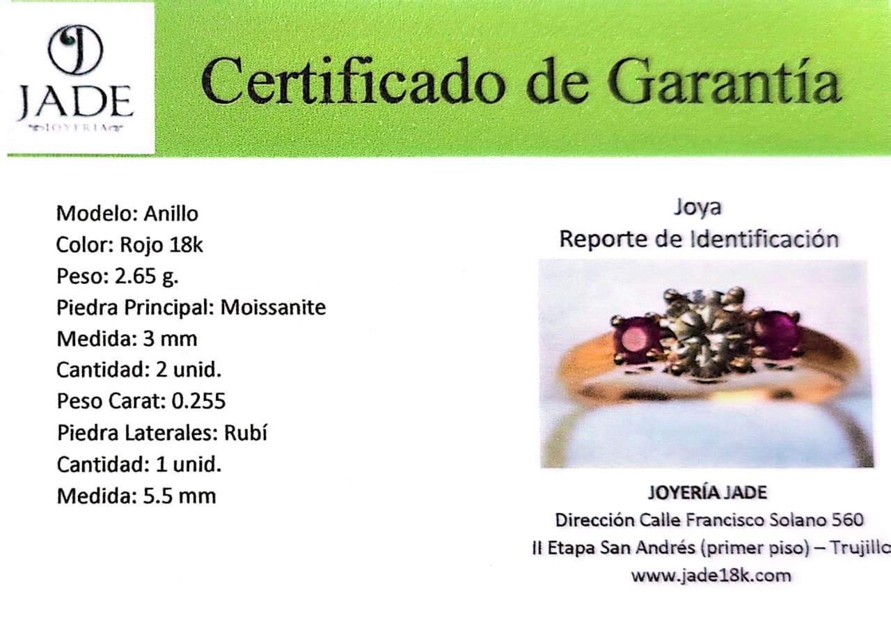 Anillo con Piedra Natural  “Rubí Estelar”