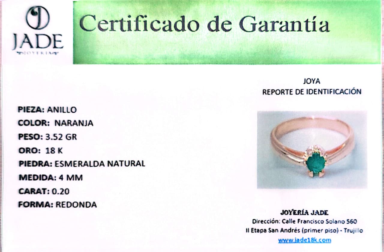 Anillo "Esmeralda Natural Max "