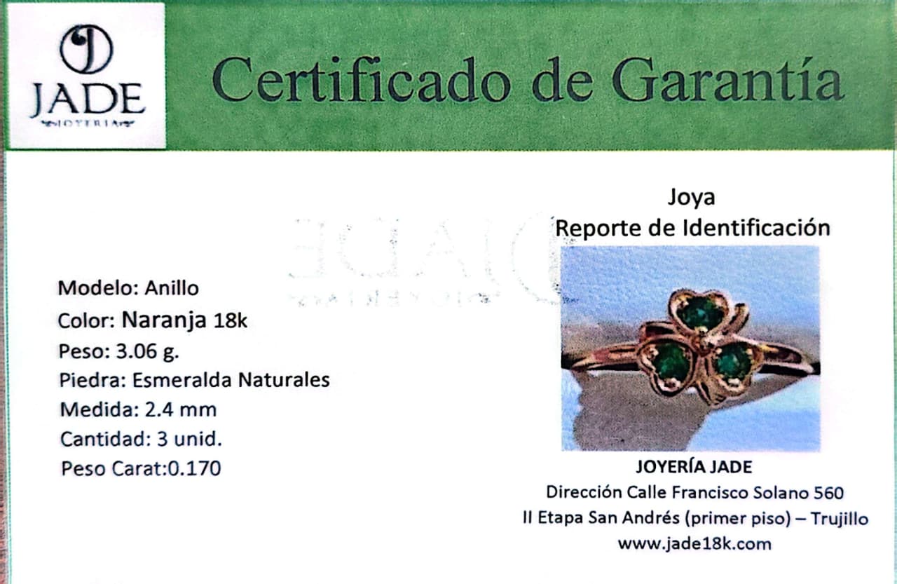 Anillo " Esmeralda Royale”