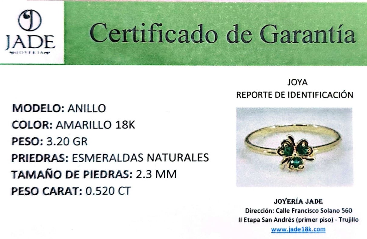 Anillo "Esmeraldas Naturales"
