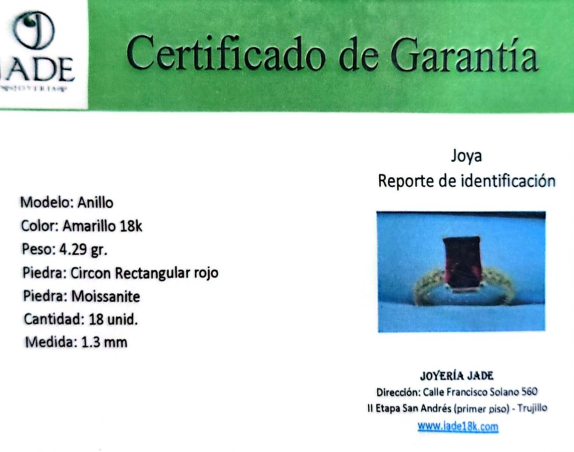 Anillo Circón "Carmesí"