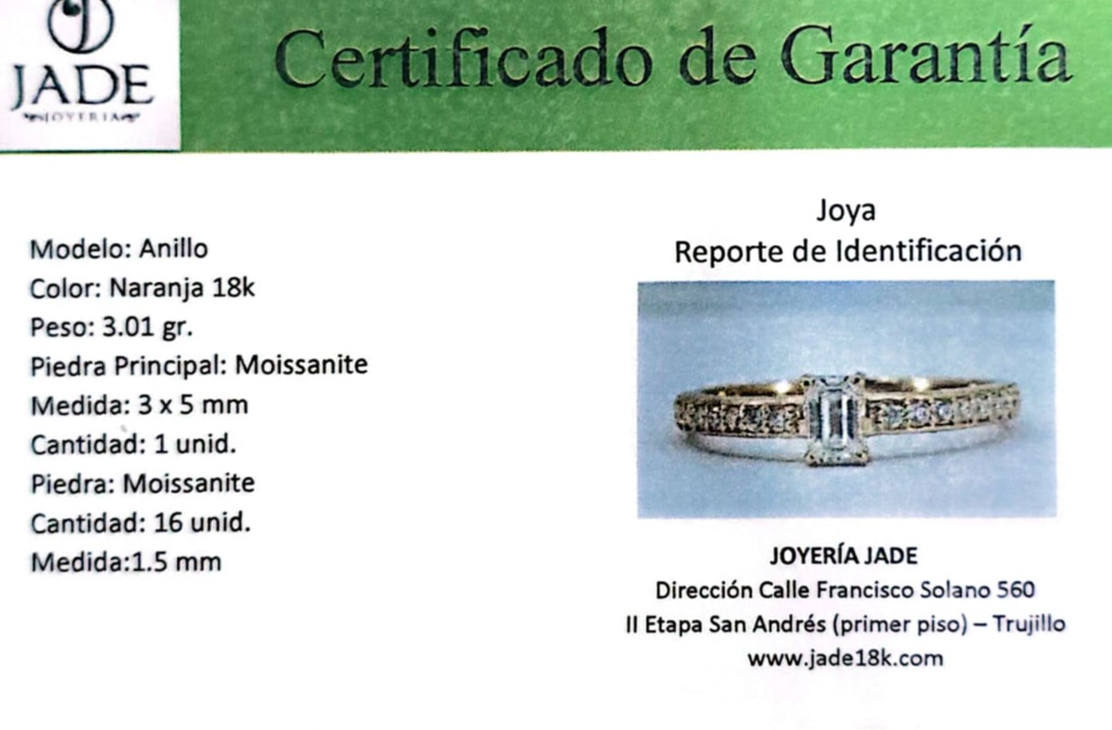 Anillo de Compromiso con Moissanite "Aurora"