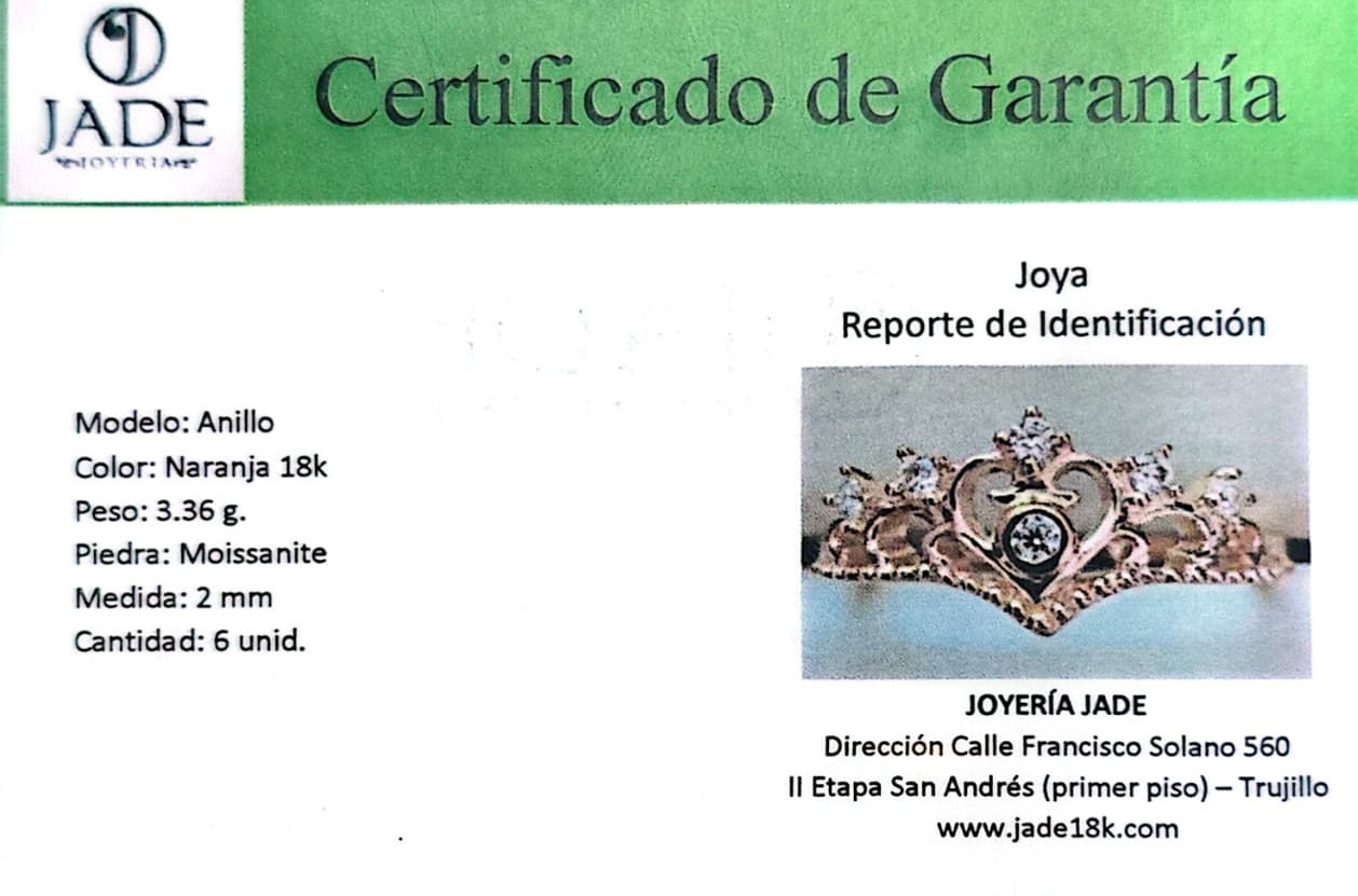 Anillo Corona con Moissanite  "Cinderella"