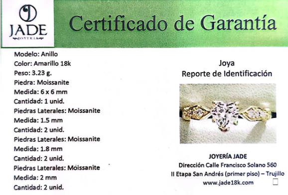 Anillo de Promesa con Moissanite "Mi corazón es tuyo"