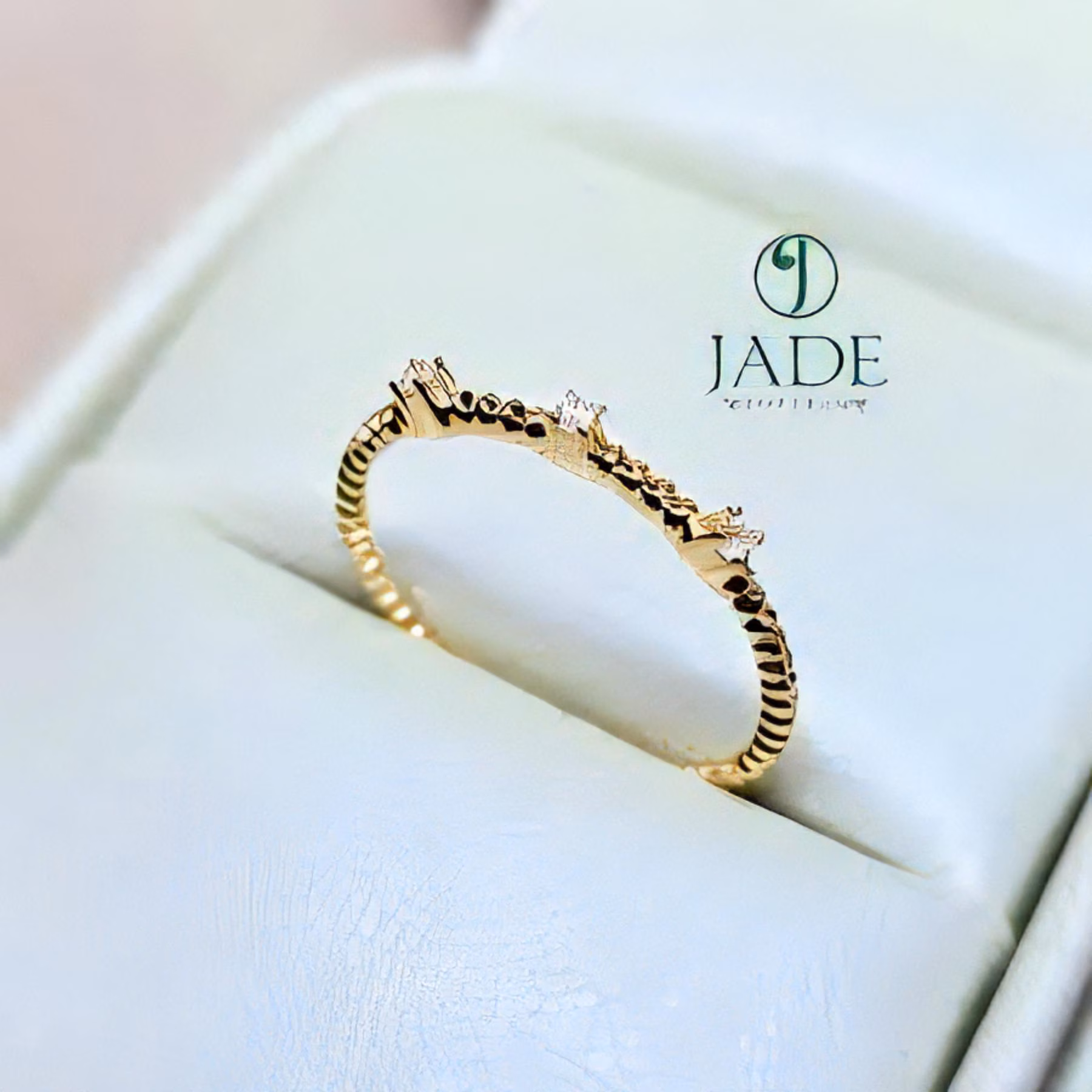 Anillo Abril de Compromiso Por y Para Siempre Oro de 18k