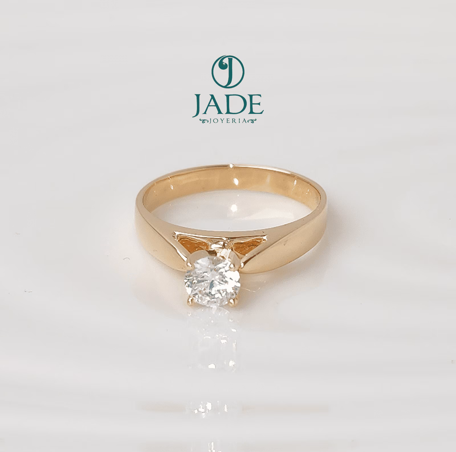 Anillo Aitana de compromiso en oro 18k