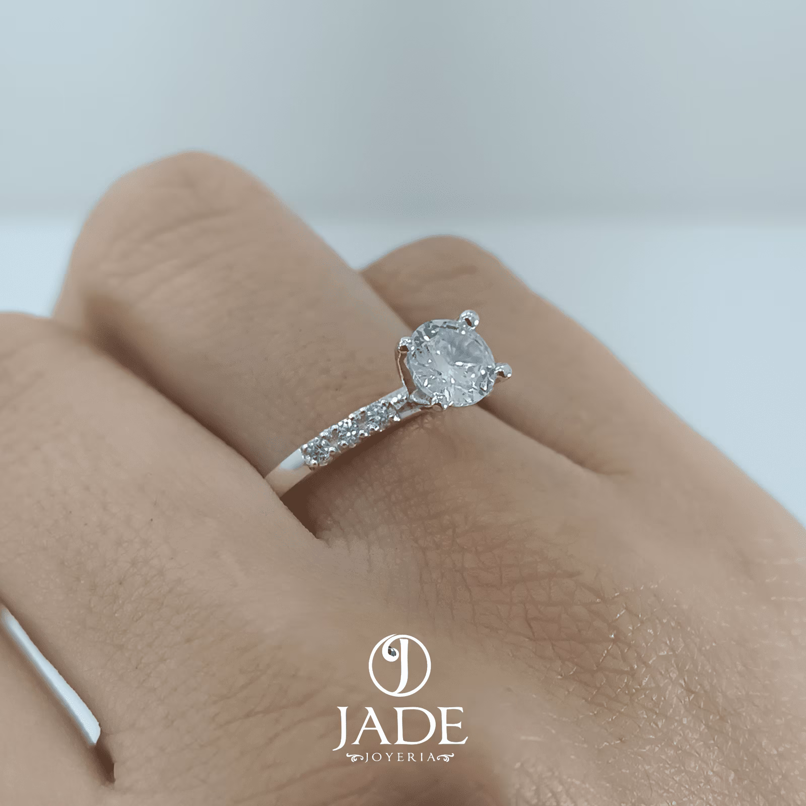 Anillo Ángela de compromiso en plata ley