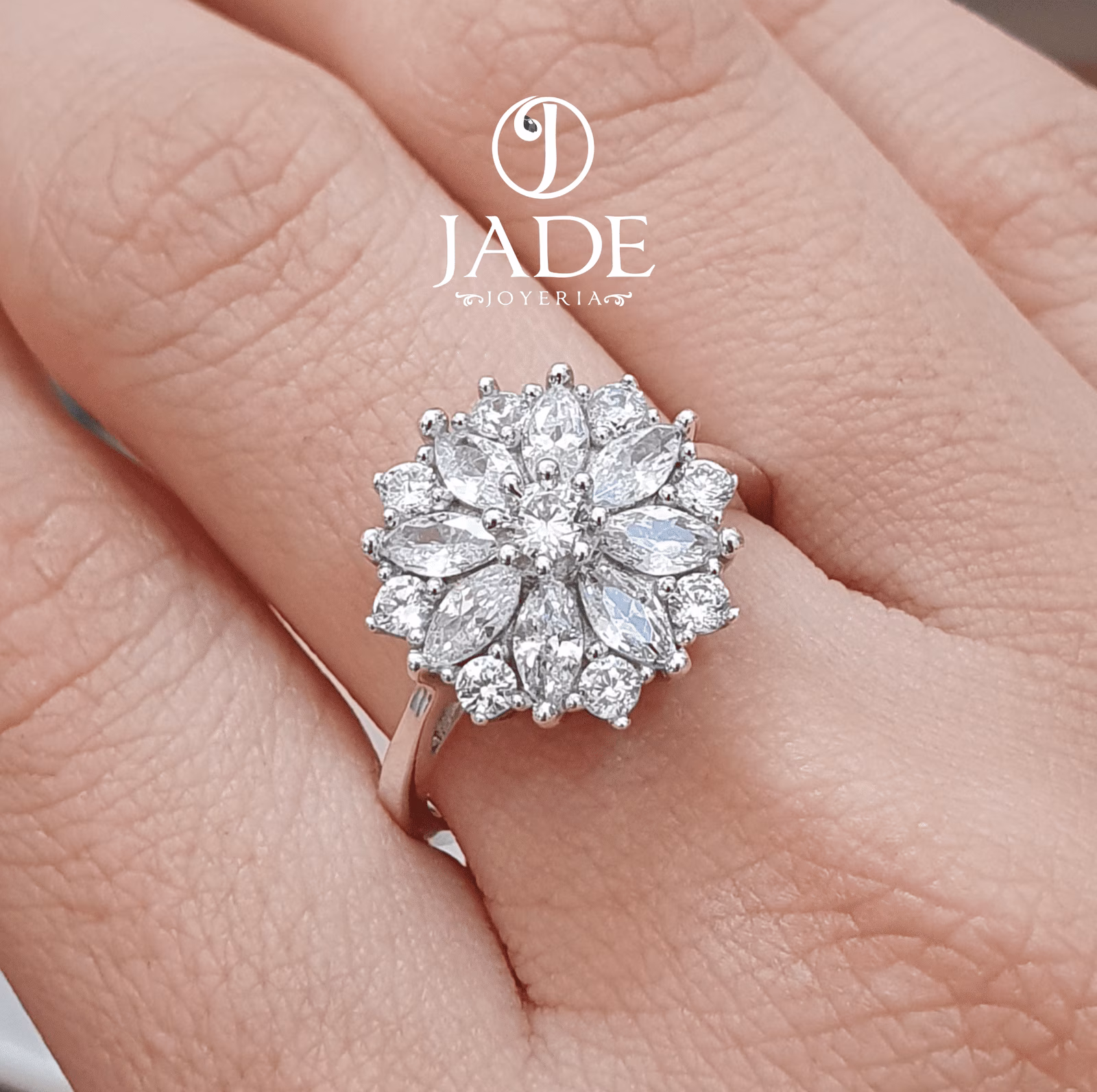 Anillo de Compromiso" Flor Preciosa "