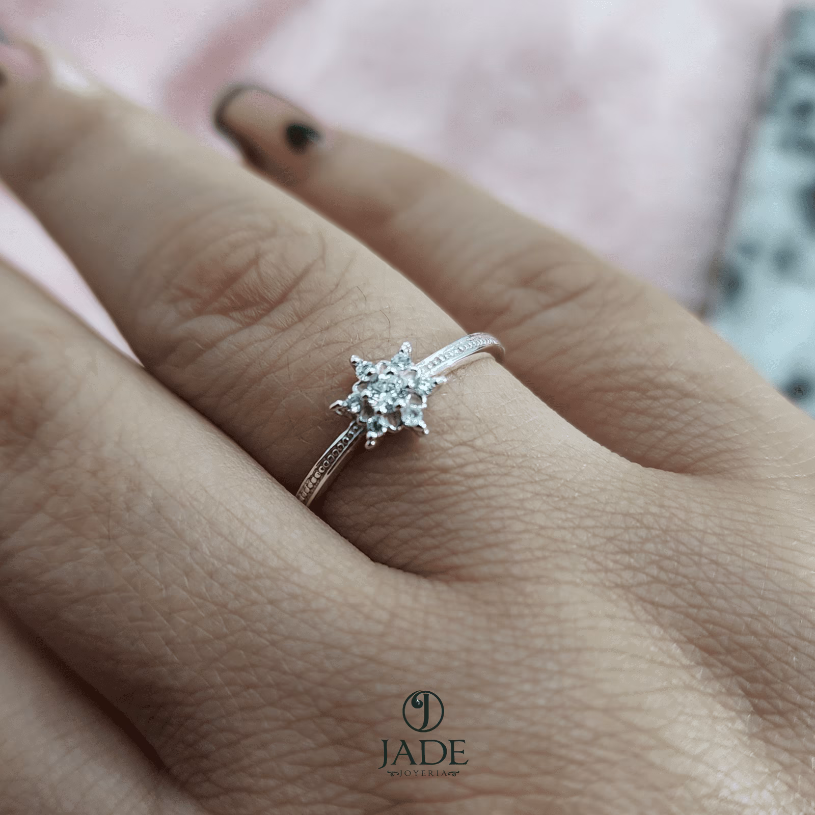 Anillo Luciana en plata fina