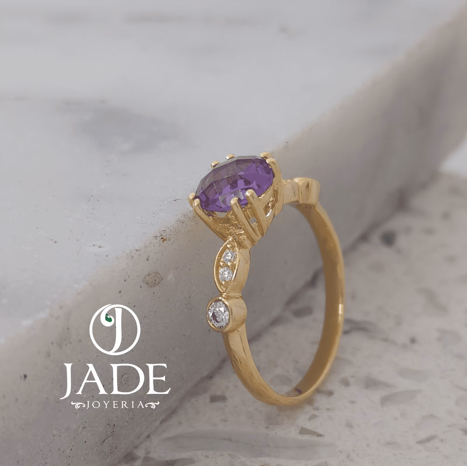 Anillo Mileska de compromiso en oro18k