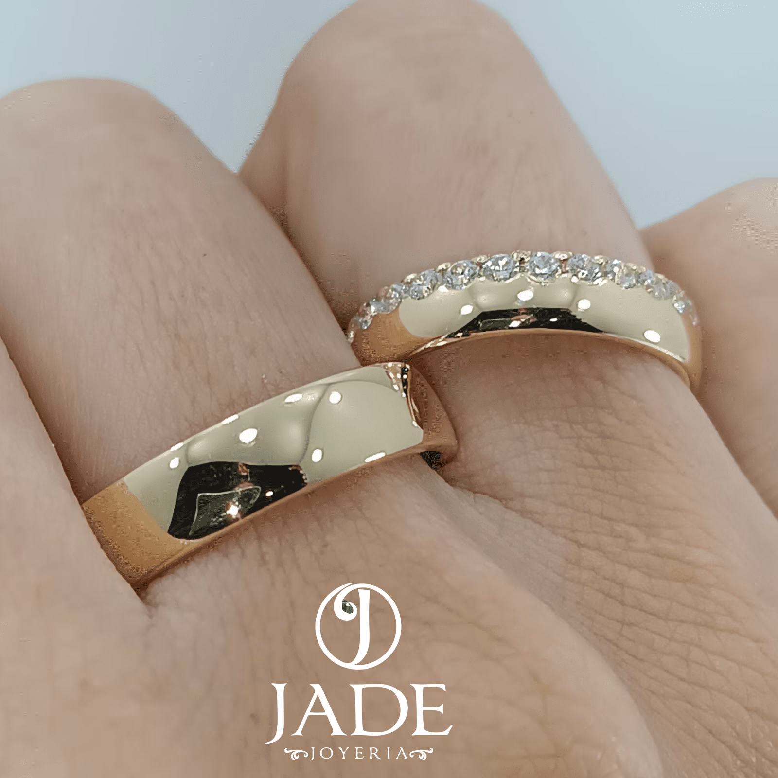 Aros Rubi de Matrimonio en oro 18k
